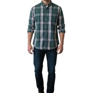 The Foundry Supply Co. Green and Red Plaid Shirt Sz-LT